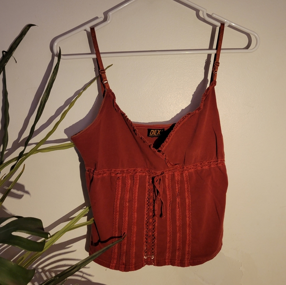 Dex red tank top